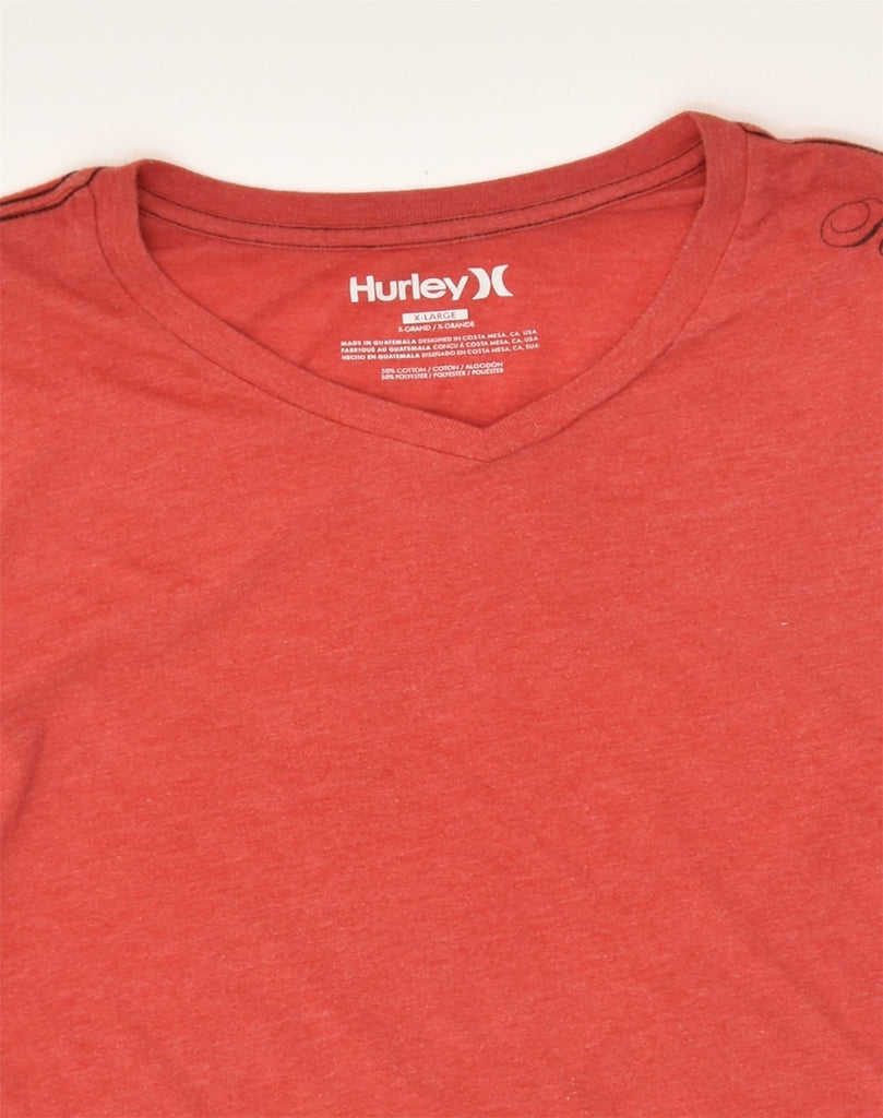 HURLEY Mens T-Shirt Top XL Red Cotton | Vintage Hurley | Thrift | Second-Hand Hurley | Used Clothing | Messina Hembry 