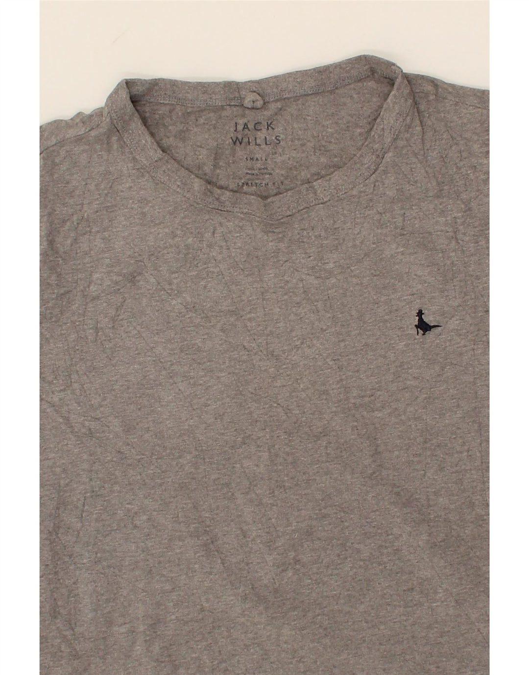 JACK WILLS Mens Stretch T-Shirt Top Small Grey Cotton Vintage Jack Wills and Second-Hand Jack Wills from Messina Hembry 