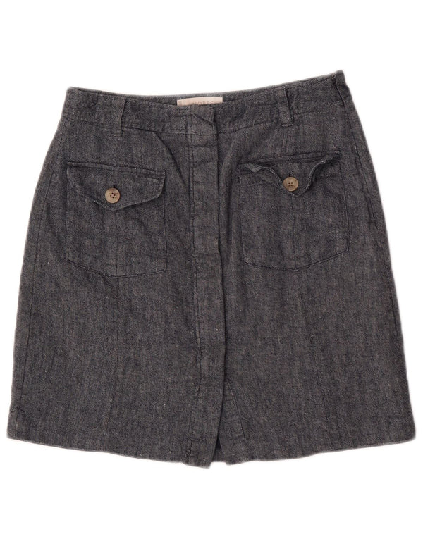 Hobbs Womens Mini Skirt UK 10 Small W28 Blue Cotton