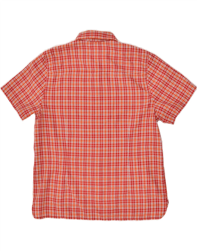 SCHOFFEL Womens Short Sleeve Shirt Size 42 Large Red Check Polyester | Vintage Schoffel | Thrift | Second-Hand Schoffel | Used Clothing | Messina Hembry 