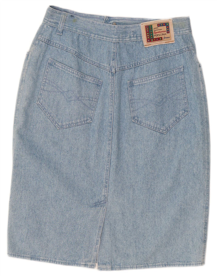 Persona Womens Denim Skirt Size 21 Medium W30 Blue Cotton