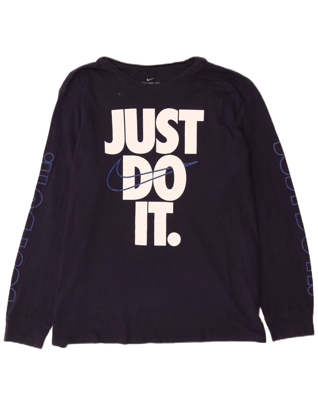 Nike Mens Graphic T-Shirt Long Sleeve 2XL Navy Blue