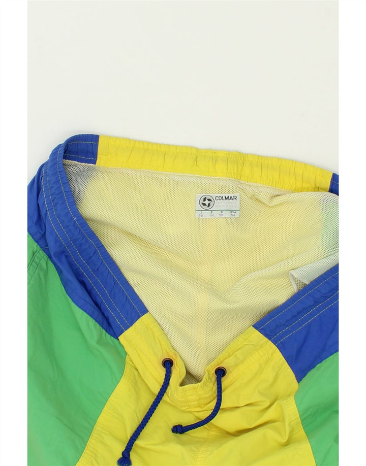 COLMAR Mens Sport Shorts IT 50 Medium Multicoloured Colourblock Nylon Vintage Colmar and Second-Hand Colmar from Messina Hembry 