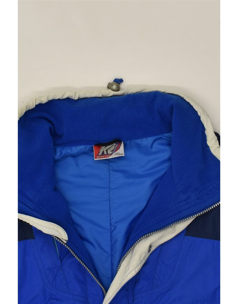 VINTAGE Mens Padded Jacket UK 42 XL Blue Colourblock Polyamide | Vintage Vintage | Thrift | Second-Hand Vintage | Used Clothing | Messina Hembry 