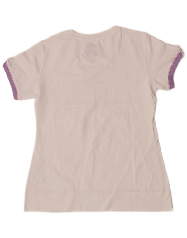 Champion Girls T-Shirt Top 11-12 Years Large White Colourblock Cotton