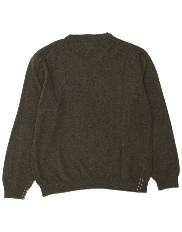 Marlboro Classics Mens Crew Neck Jumper Sweater 2XL Green Wool