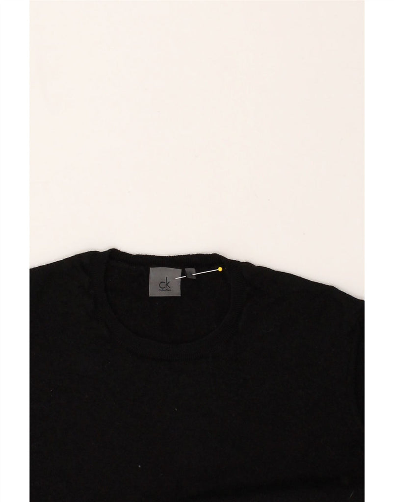 CALVIN KLEIN Womens Crew Neck Jumper Sweater UK 16 Large Black | Vintage Calvin Klein | Thrift | Second-Hand Calvin Klein | Used Clothing | Messina Hembry 