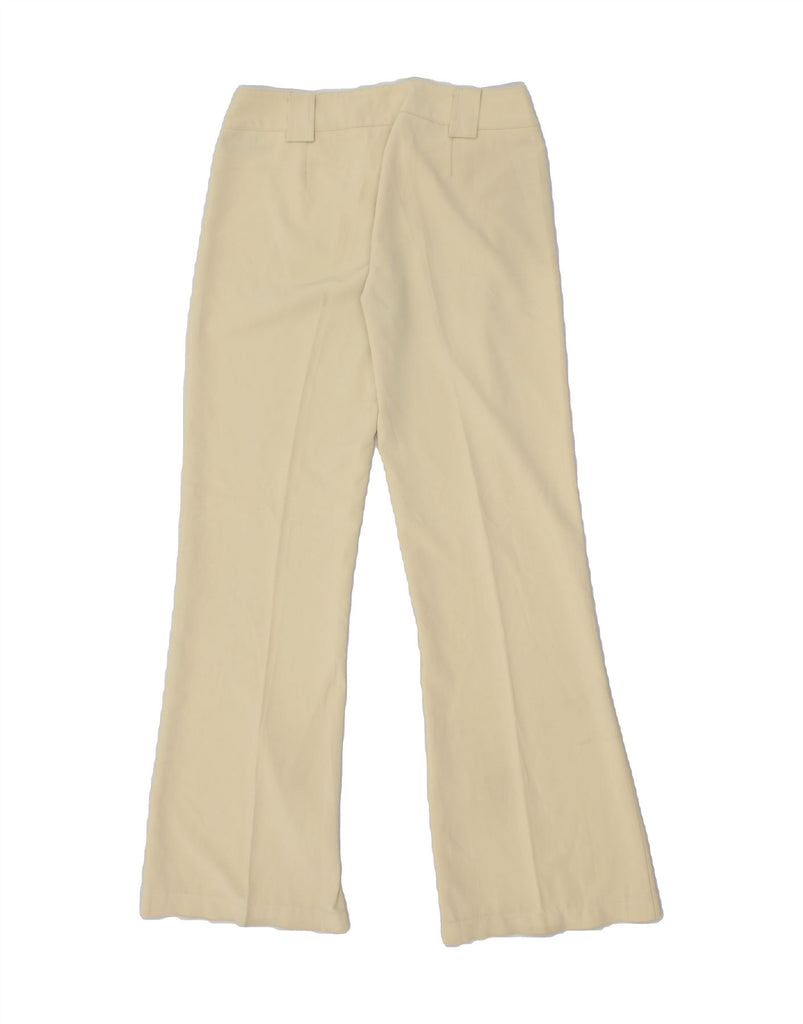 VINTAGE Womens Flare Casual Trousers IT 42 Medium W30 L31 Beige Vintage Vintage and Second-Hand Vintage from Messina Hembry 