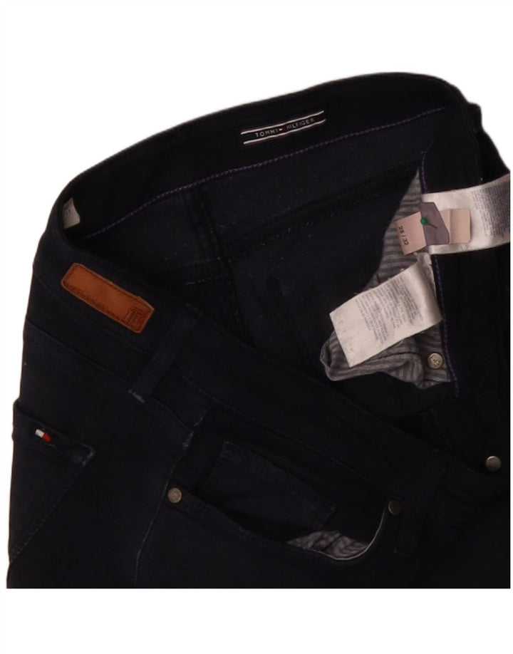 TOMMY HILFIGER Womens Como LW Skinny Jeans W28 L32 Navy Blue Cotton