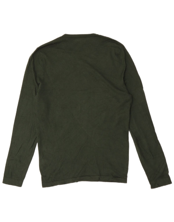 Zara Mens Top Long Sleeve Small Green