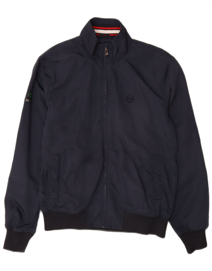 SERGIO TACCHINI Mens Bomber Jacket IT 48 Medium Navy Blue Polyester