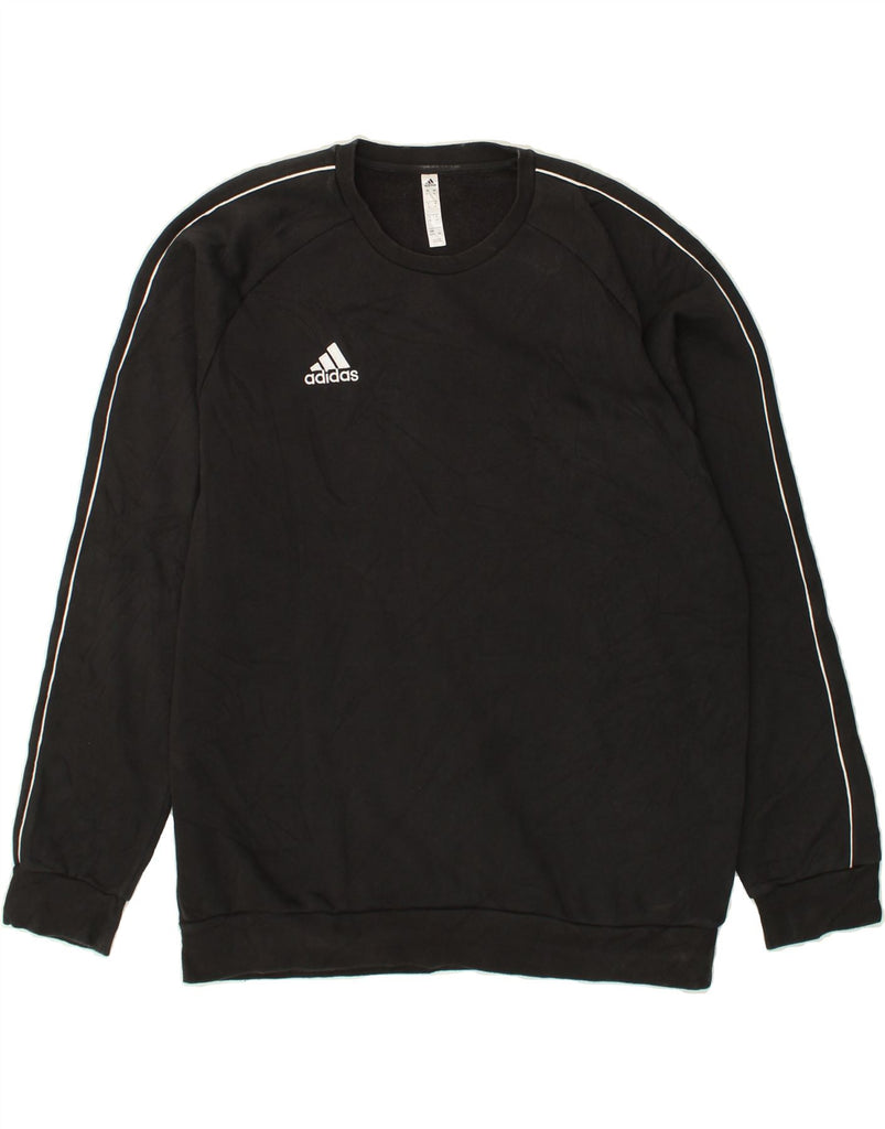 ADIDAS Mens Sweatshirt Jumper XL Black Cotton | Vintage Adidas | Thrift | Second-Hand Adidas | Used Clothing | Messina Hembry 