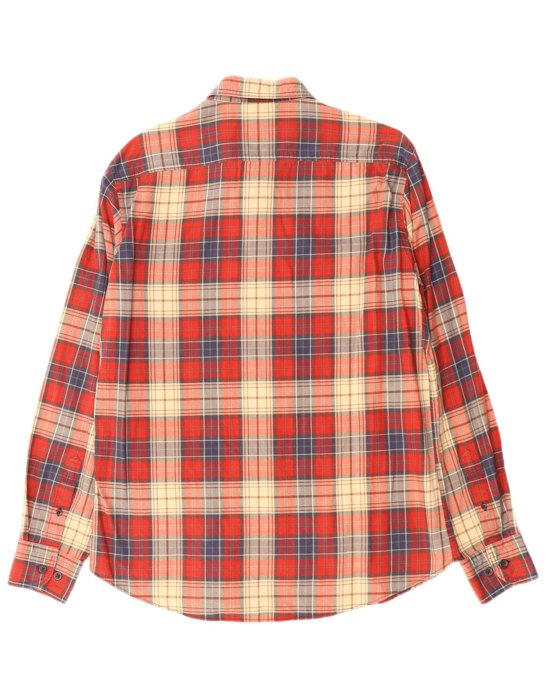 Massimo Dutti Mens Shirt Large Red Check Cotton