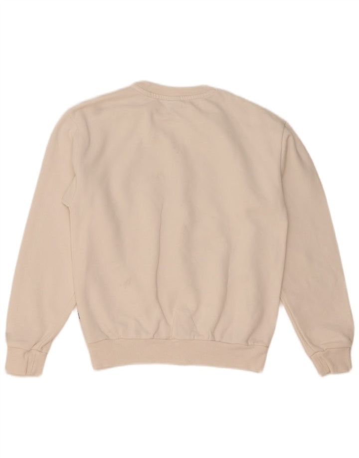 Puma Womens Graphic Oversized Sweatshirt Jumper UK 6 XS White Cotton