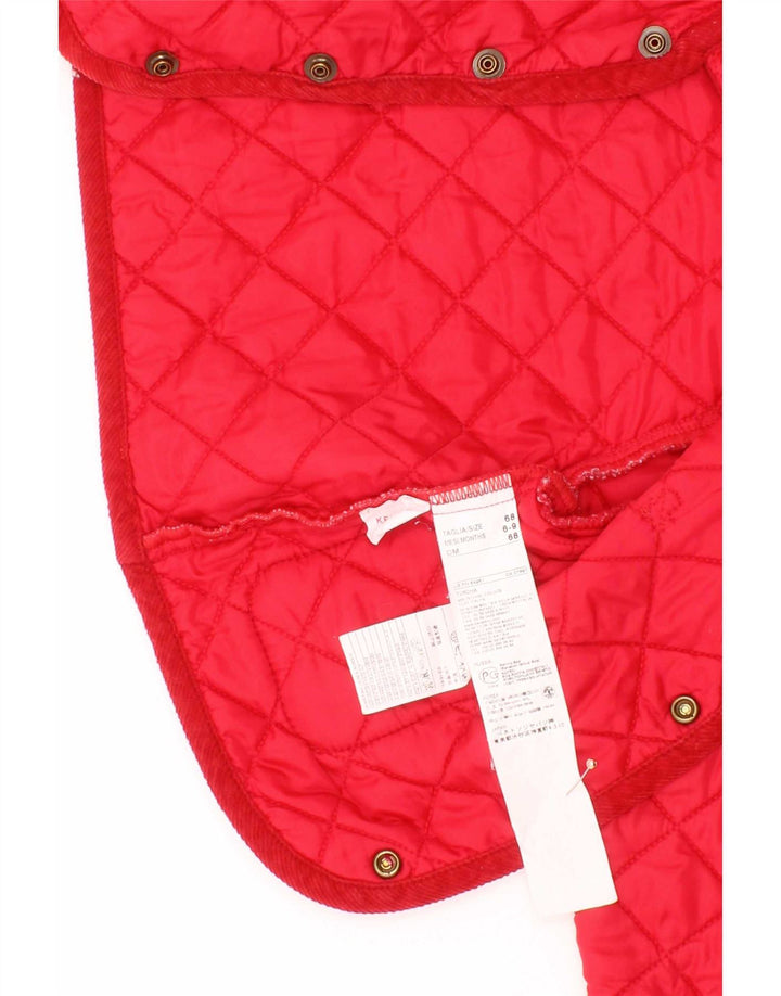 Benetton Baby Boys Quilted Jacket 6-9 Months Red Polyamide