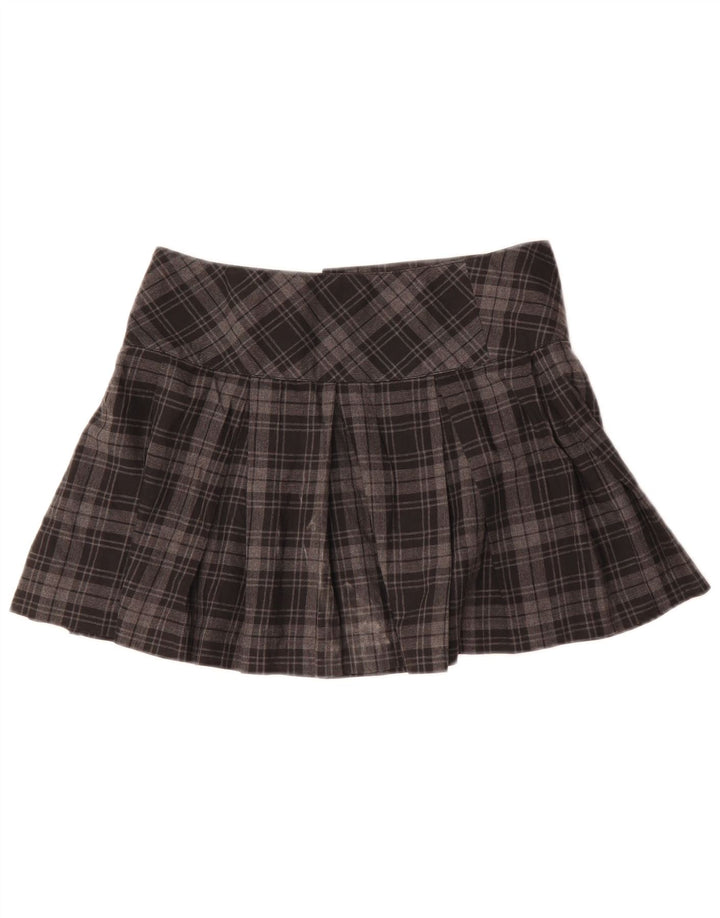 Sisley Womens Wrap Mini Skirt W30 Medium Grey Check