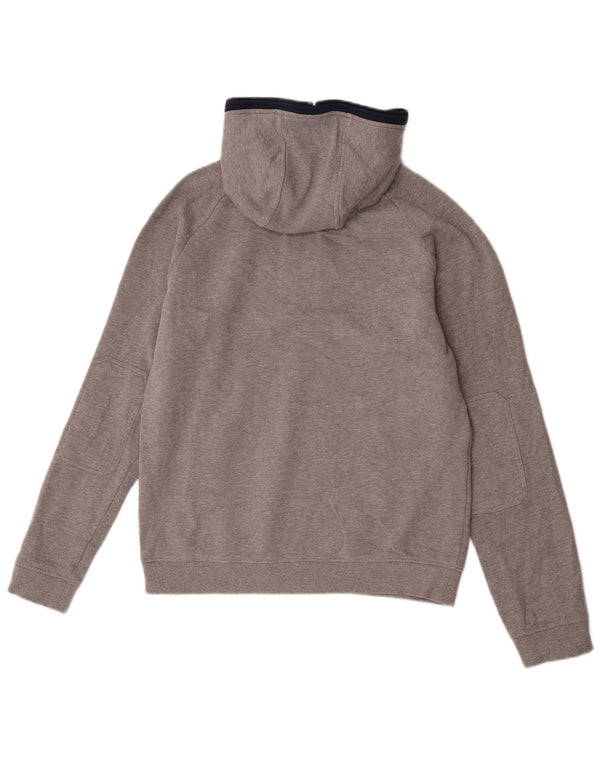 Jack & Jones Mens Zip Neck Hoodie Jumper Large Grey Polyester