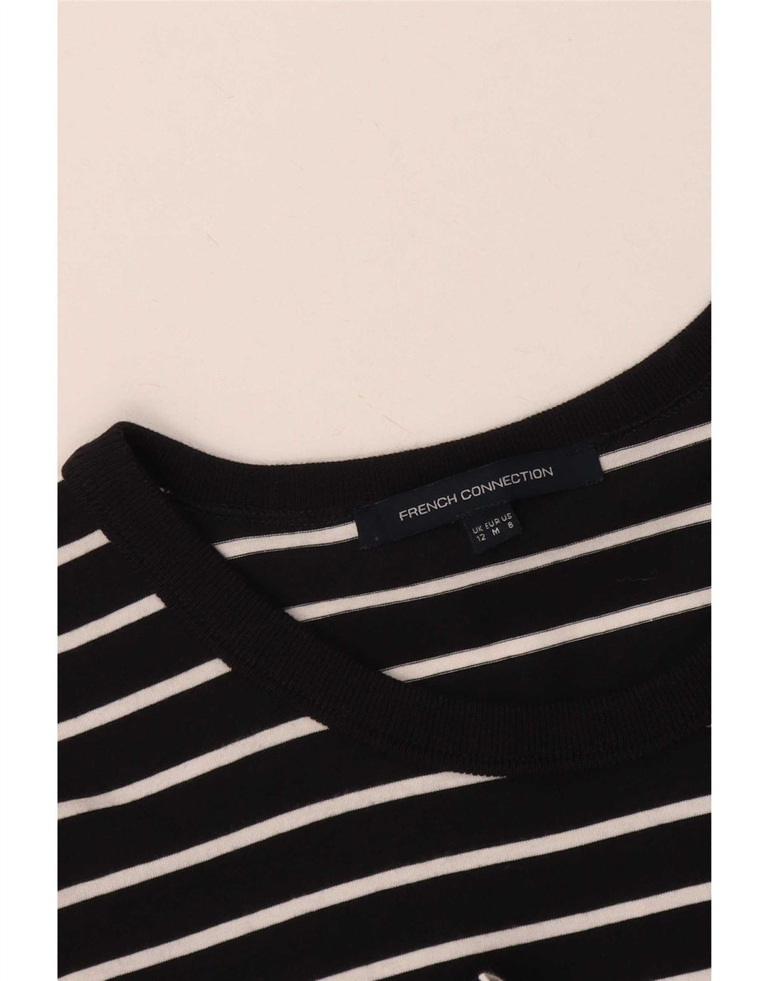 French Connection Womens Sheath Dress UK 12 Medium Navy Blue Nautical