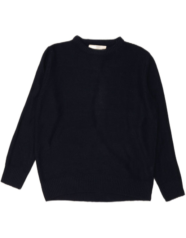 Zara Womens Oversized Boat Neck Jumper Sweater UK 14 Medium Navy Blue