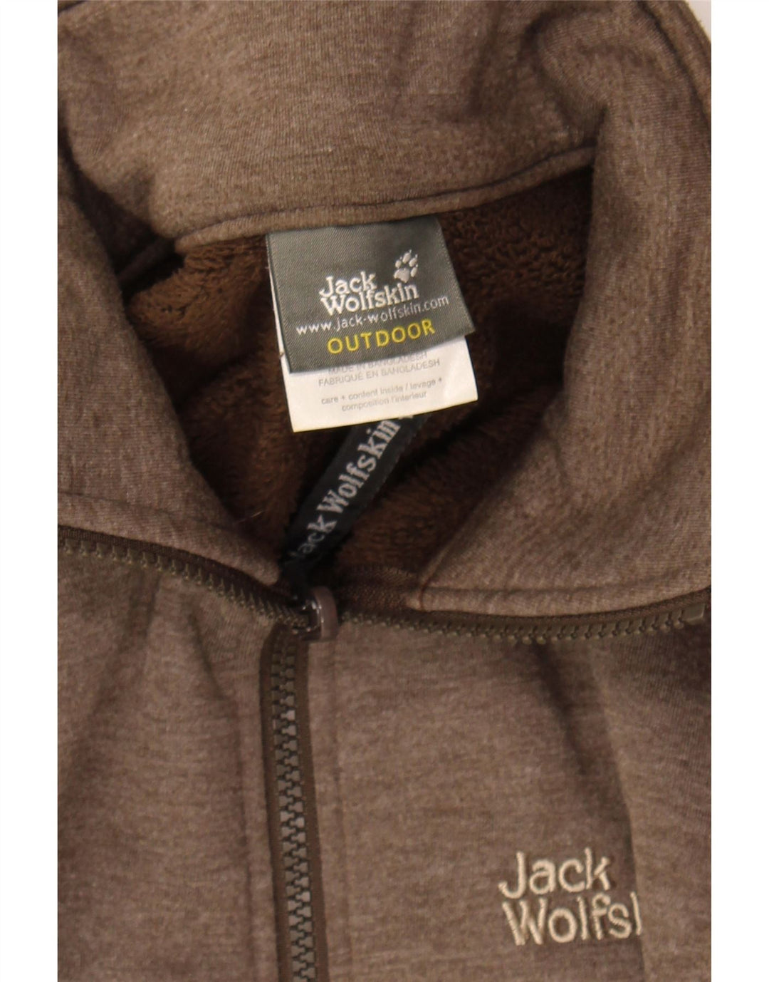 JACK WOLFSKIN Womens Tracksuit Top Jacket UK 12/14 Medium Brown Polyester Vintage Jack Wolfskin and Second-Hand Jack Wolfskin from Messina Hembry 