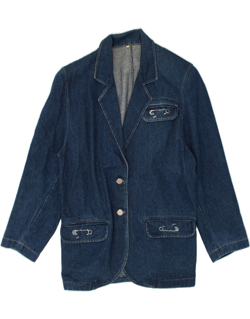 VINTAGE Womens Denim 2 Button Blazer Jacket UK 18 XL Blue | Vintage Vintage | Thrift | Second-Hand Vintage | Used Clothing | Messina Hembry 
