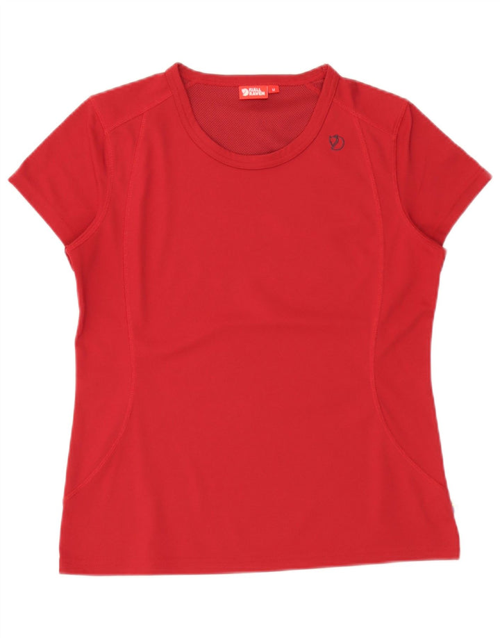Fjall Raven Womens T-Shirt Top UK 14 Medium Burgundy Polyester