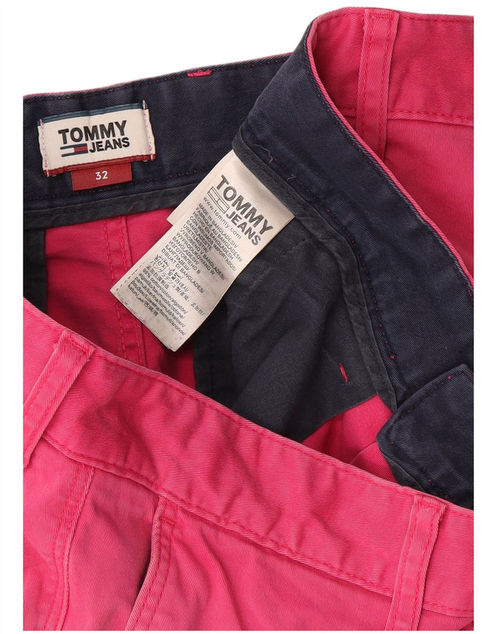Tommy Hilfiger Mens Chino Shorts W32 Medium Pink Cotton