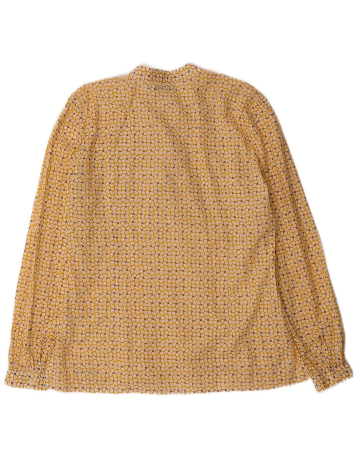 Rifle Womens Pullover Shirt UK 16 Large Yellow Floral Cotton