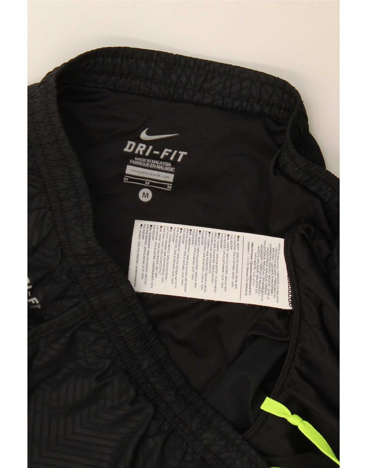 Nike Womens Dri Fit Sport Shorts UK 14 Medium Black Chevron Polyester