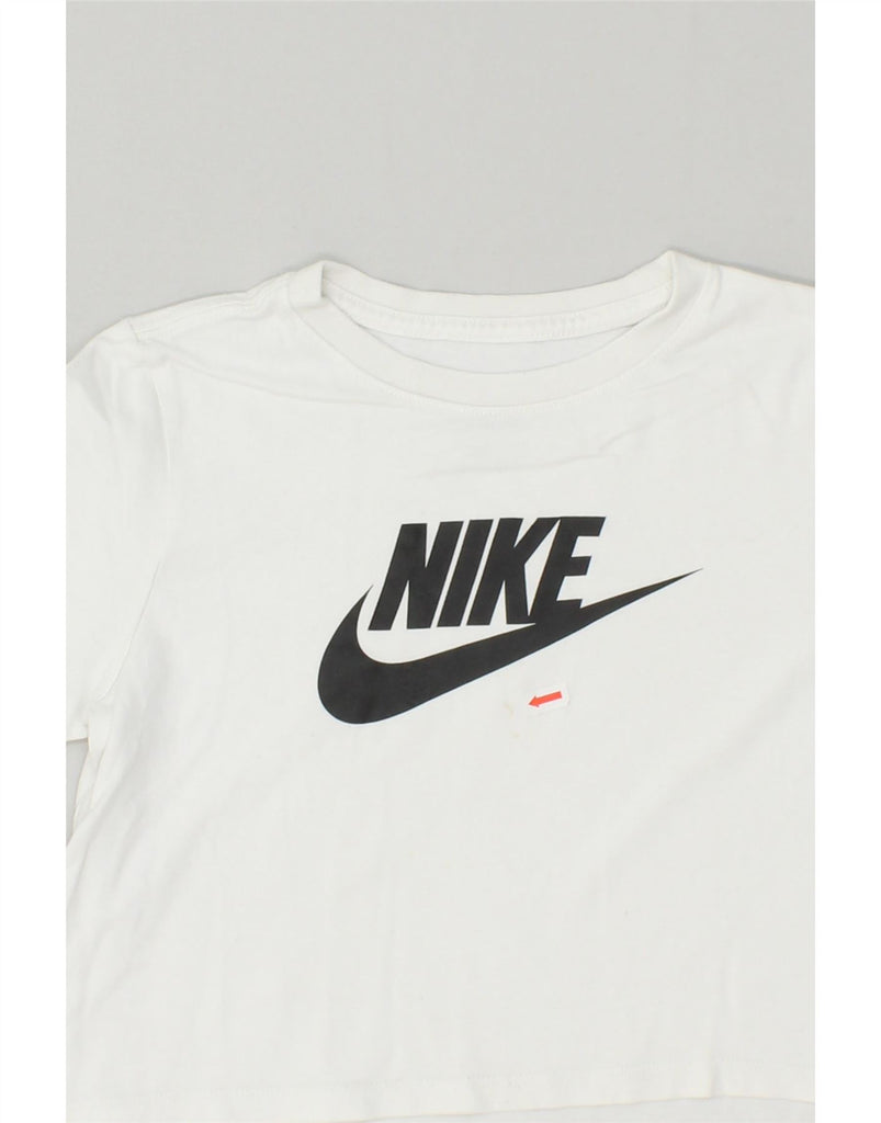 NIKE Boys Graphic T-Shirt Top 10-11 Years Medium White | Vintage Nike | Thrift | Second-Hand Nike | Used Clothing | Messina Hembry 