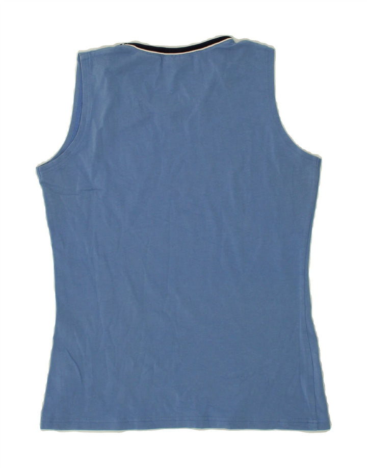 FILA Womens Vest Top UK 14 Medium Blue Cotton Vintage Fila and Second-Hand Fila from Messina Hembry 