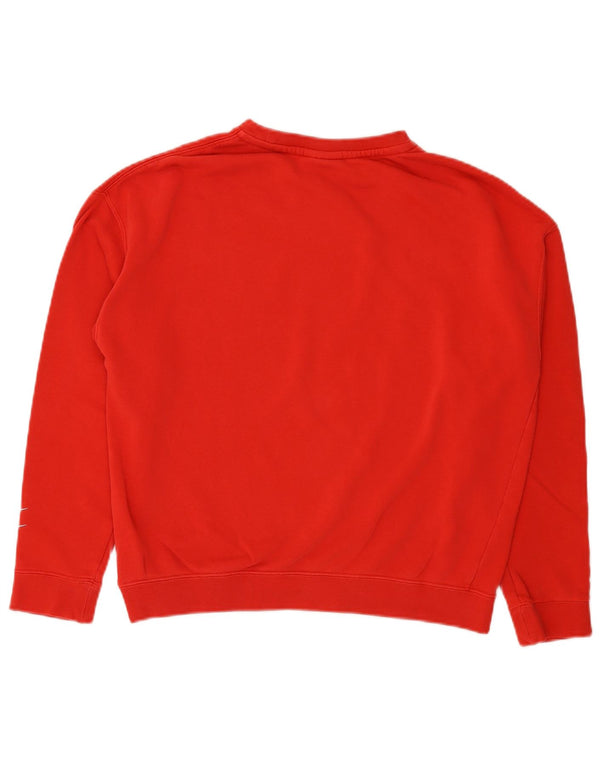 Nike Girls Swoosh Graphic Standard Fit Sweatshirt Jumper 13-14 Years XL Red