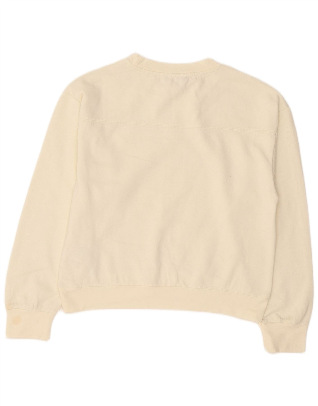 Zara Womens Sweatshirt Jumper UK 14 Medium Off White Polyester