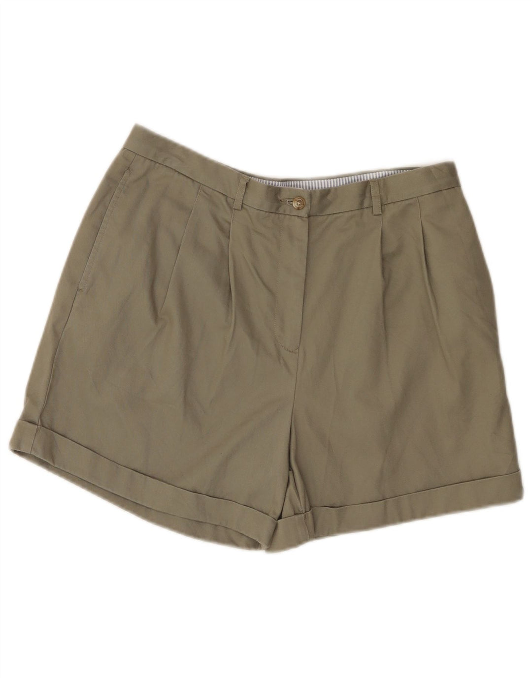 TOMMY HILFIGER Womens Pegged Chino Shorts US 12 Large W32  Khaki Cotton
