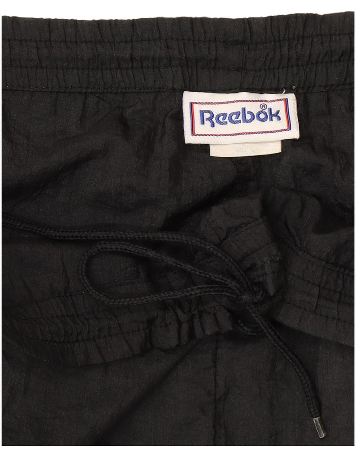 Reebok Mens Tracksuit Trousers Joggers Large Black Nylon