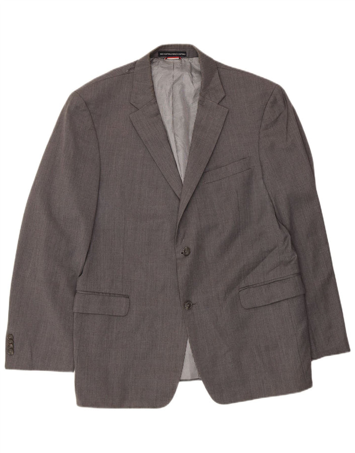 Tommy Hilfiger Mens 2 Button Blazer Jacket UK 42 XL Grey Wool