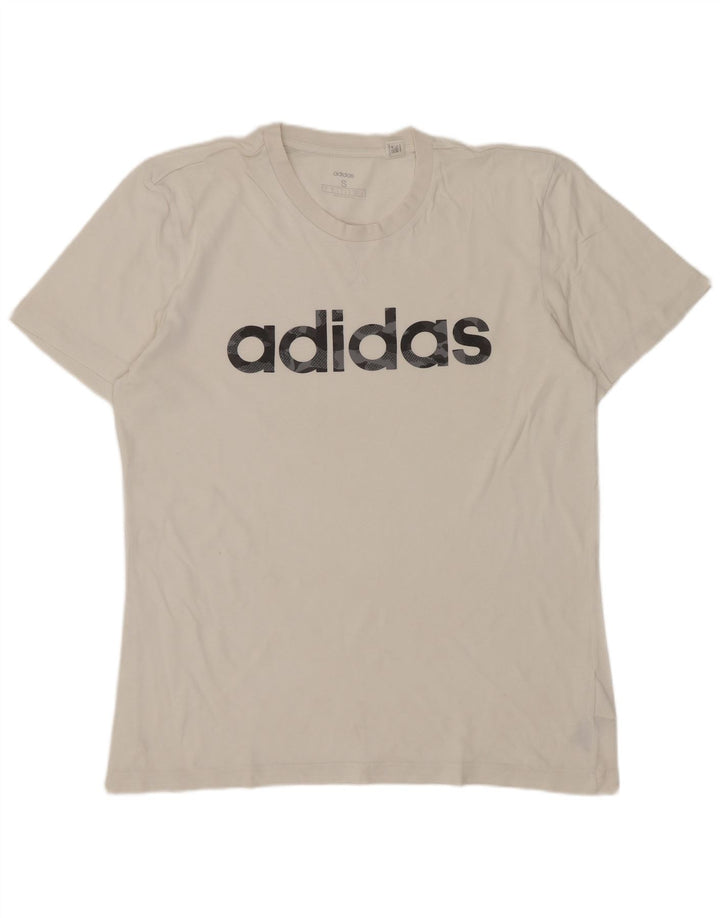 Adidas Mens Graphic T-Shirt Top Small White Cotton