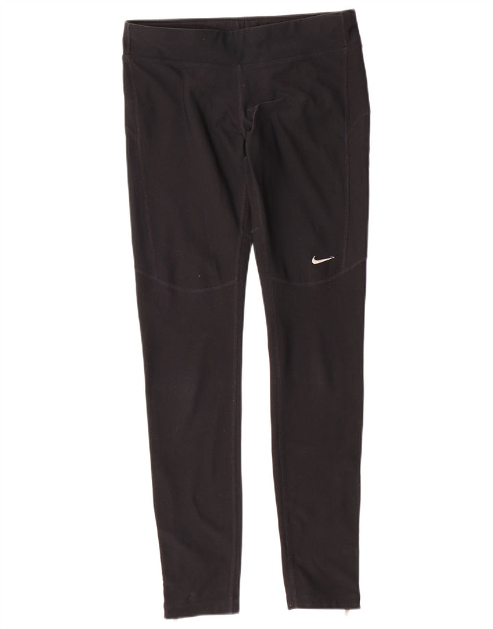 NIKE Womens Leggings UK 10 Small  Black Polyester