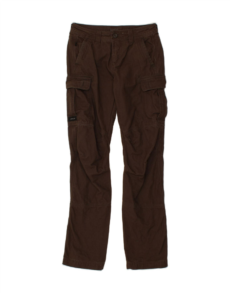 DECATHLON Womens Straight Cargo Trousers W29 L33 Brown Polyester | Vintage Decathlon | Thrift | Second-Hand Decathlon | Used Clothing | Messina Hembry 