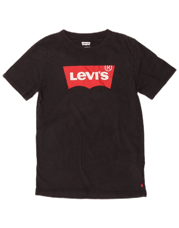 Levi's Boys Graphic T-Shirt Top 13-14 Years Black Cotton