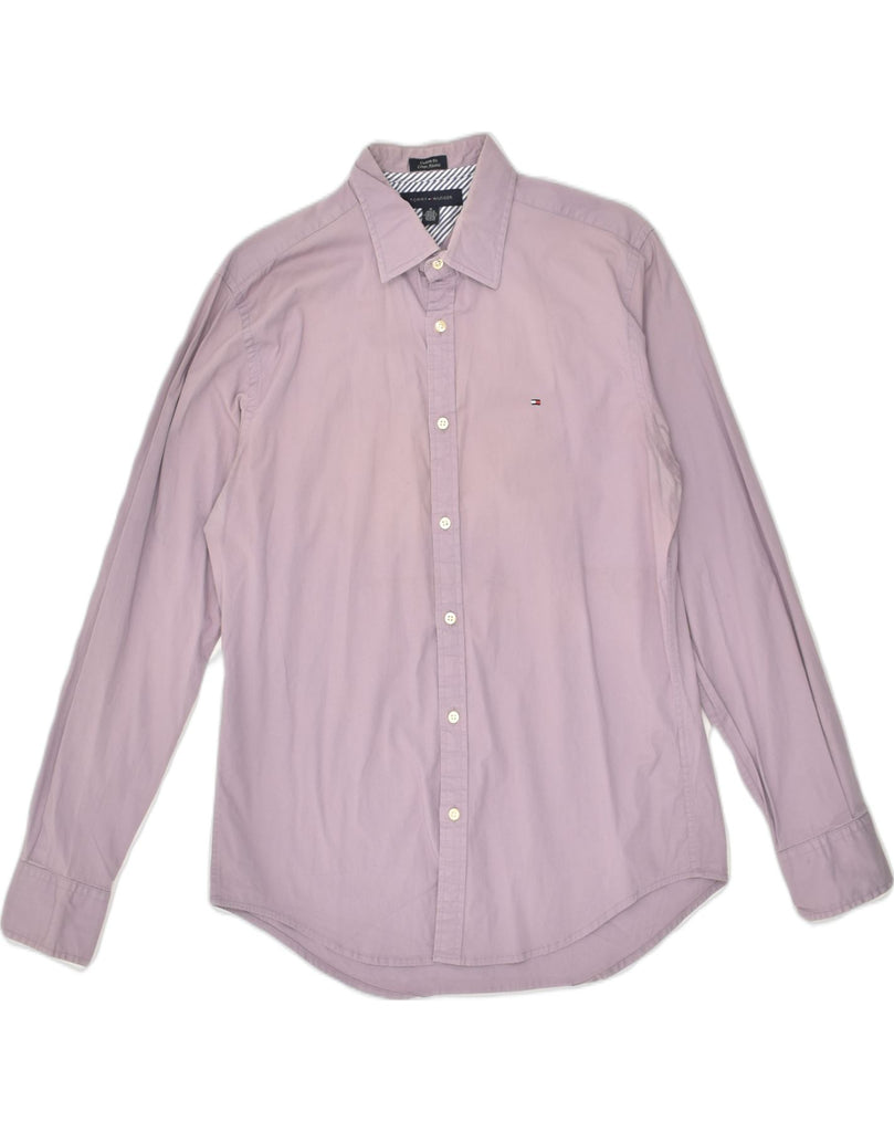 TOMMY HILFIGER Mens Custom Fit Shirt Medium Purple Cotton | Vintage Tommy Hilfiger | Thrift | Second-Hand Tommy Hilfiger | Used Clothing | Messina Hembry 