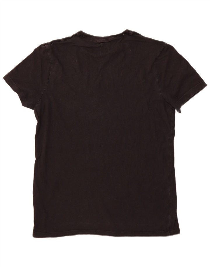 JACK WILLS Mens Graphic T-Shirt Top Small Black Cotton