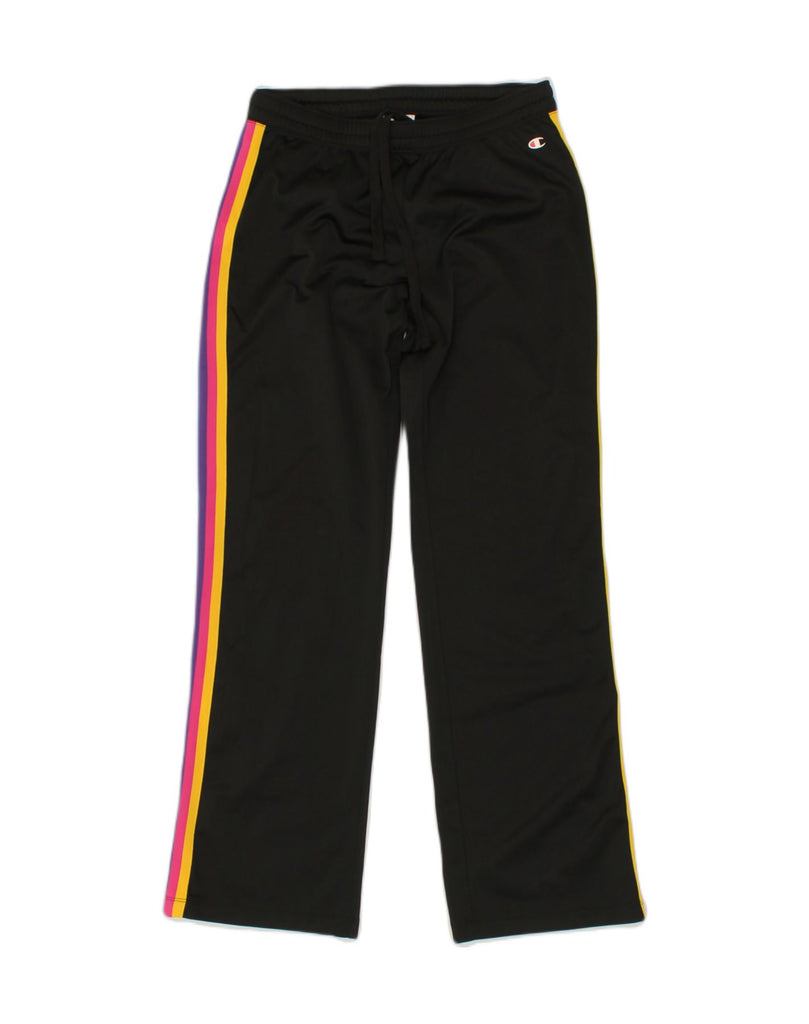 CHAMPION Womens Tracksuit Trousers Medium Black Polyester | Vintage Champion | Thrift | Second-Hand Champion | Used Clothing | Messina Hembry 