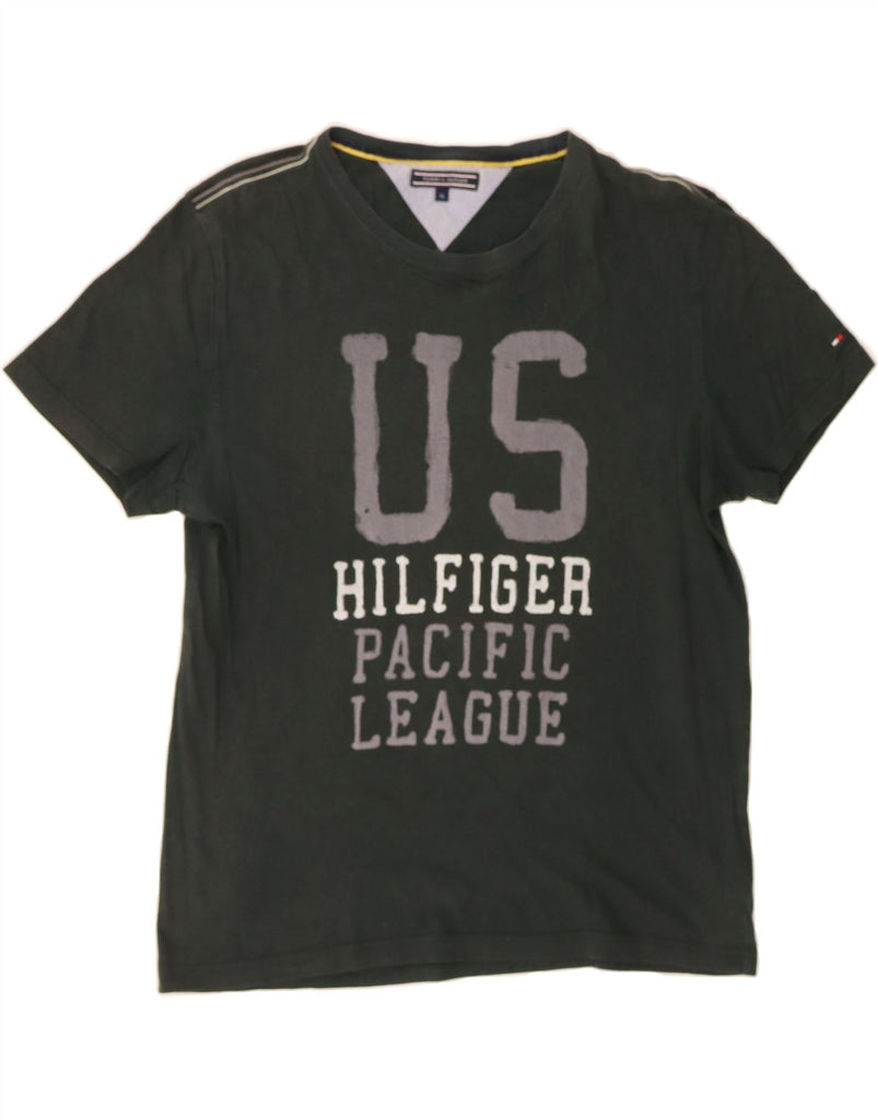 TOMMY HILFIGER Womens Graphic T-Shirt Top UK 18 XL Green Vintage Tommy Hilfiger and Second-Hand Tommy Hilfiger from Messina Hembry 