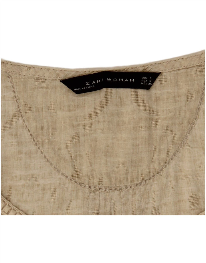 Zara Womens Oversized Tent Dress UK 10 Small Beige