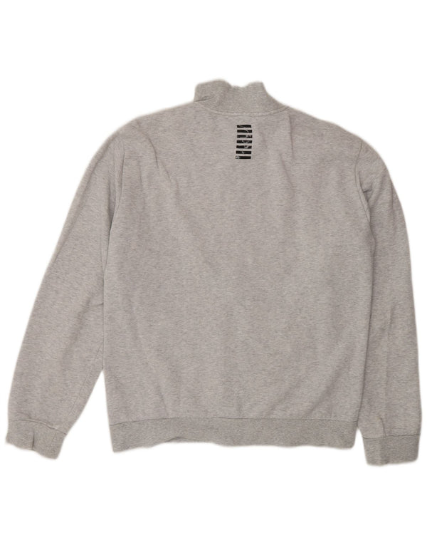 Emporio Armani Mens Graphic Tracksuit Top Jacket Large Grey Cotton