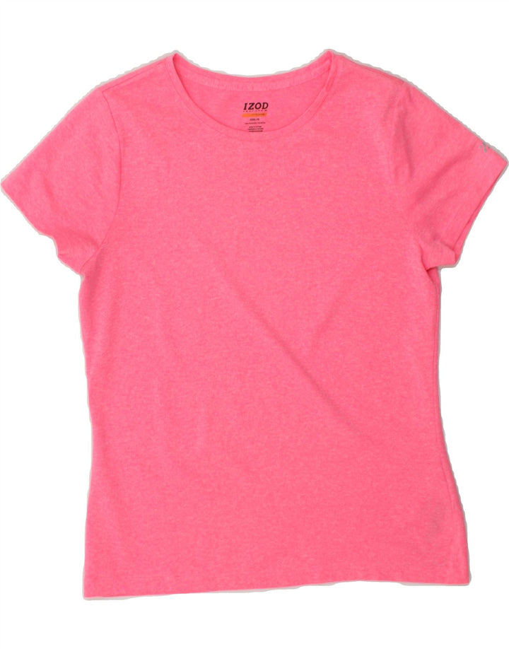 IZOD Womens T-Shirt Top UK 12 Medium Pink Polyester Vintage Izod and Second-Hand Izod from Messina Hembry 