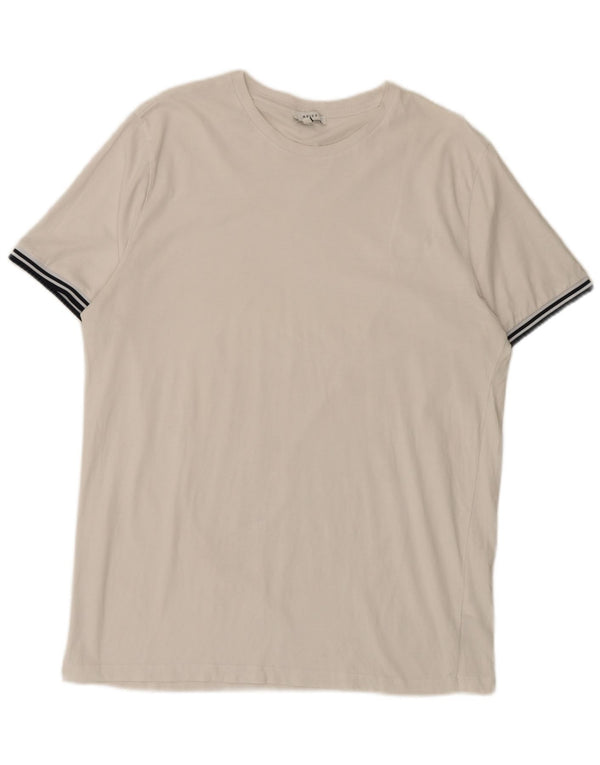 Reiss Mens T-Shirt Top XL White Cotton
