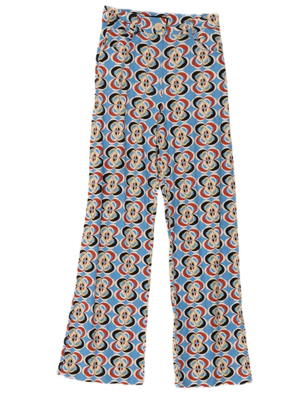 Zara Womens Abstract Pattern Casual Trousers XS W24 L28 Multicoloured