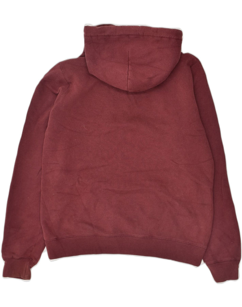 JACK WILLS Womens Graphic Hoodie Jumper UK 14 Large Burgundy Cotton | Vintage Jack Wills | Thrift | Second-Hand Jack Wills | Used Clothing | Messina Hembry 